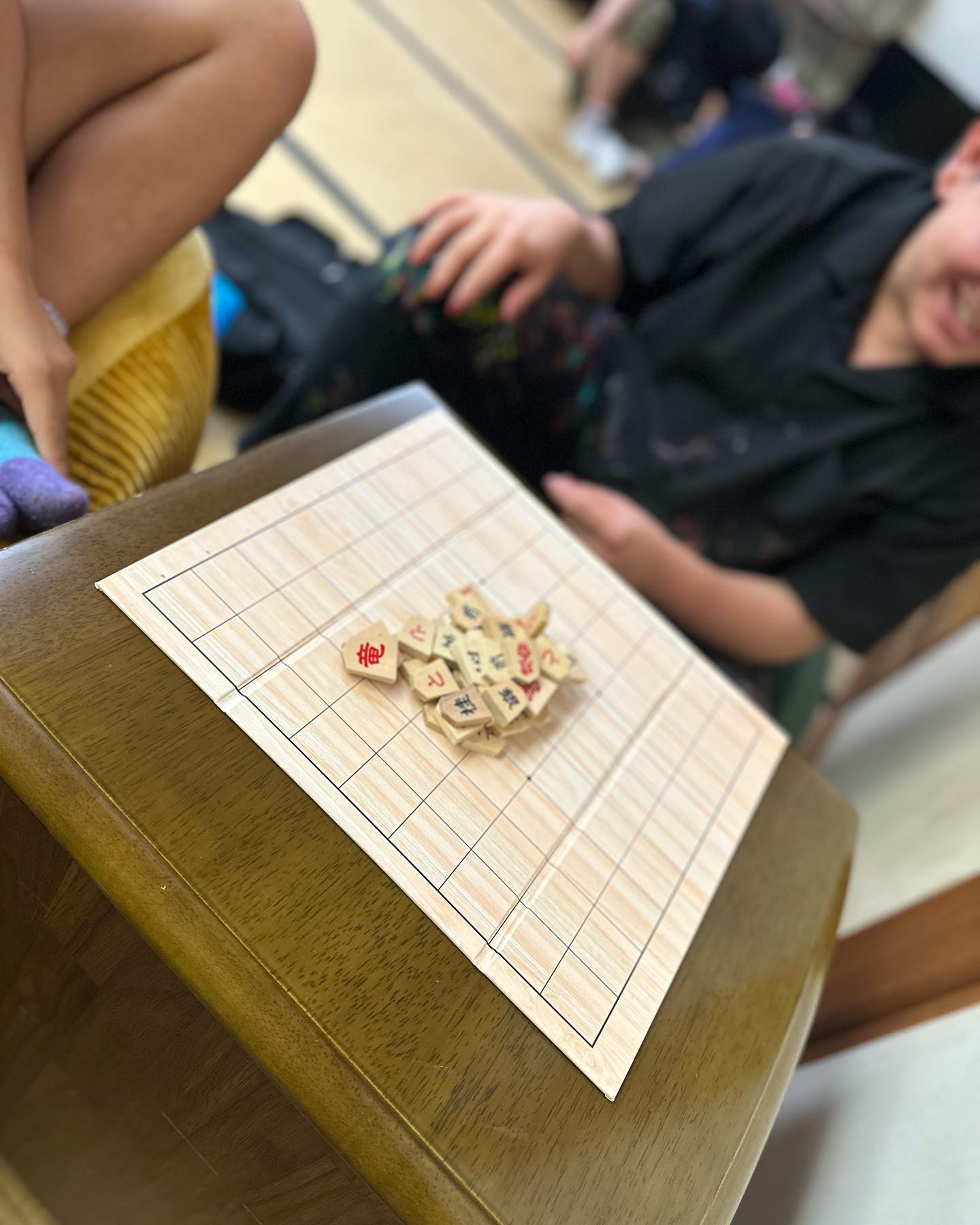 なんでも将棋  将棋ってなんか難しそう。 ルールを覚えるのが嫌だなあ。 勝てないならやりたくない。  、、、なんて思う子は これをやってみよう。  そのに 「なんでも将棋」  ルールは簡単。なんでもあり。  「山崩し」...将棋の駒を...
