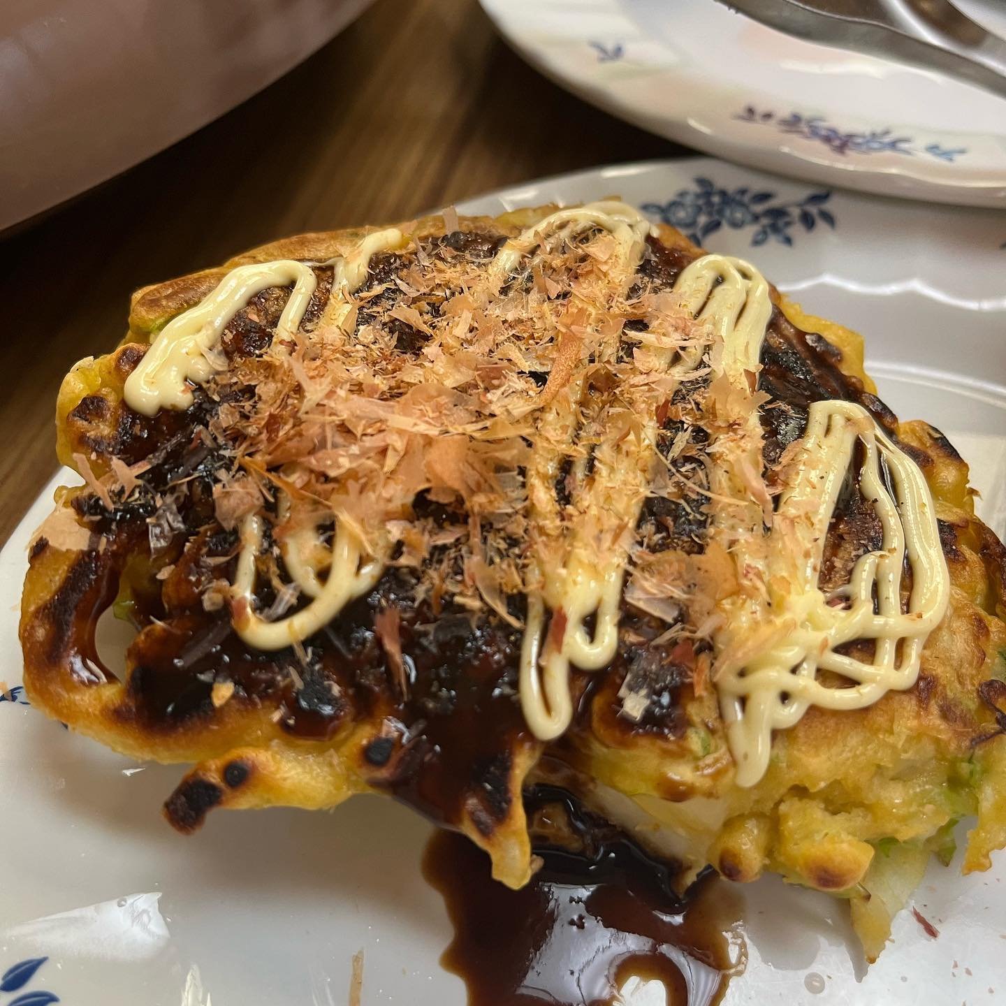 【今日のお昼はお好み焼きづくり】